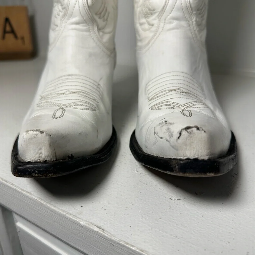 **SOLD**Idyllwind White Star Cowboy Boots Western Embroidered Cowgirl - Picture 4 of 9